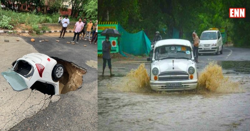Delhi Rains Delhi Rains Car Video