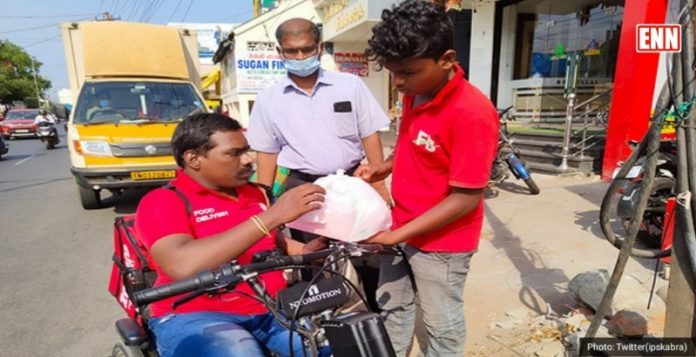 Wheelchair Food Delivery Boy